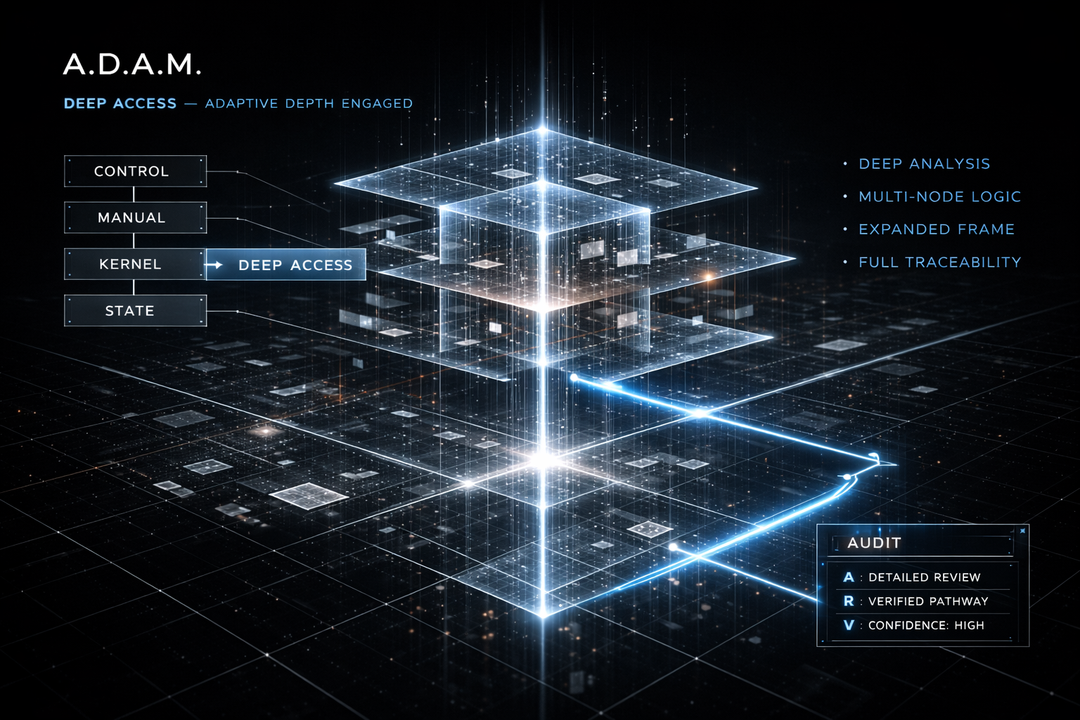 A.D.A.M. system frame visualization